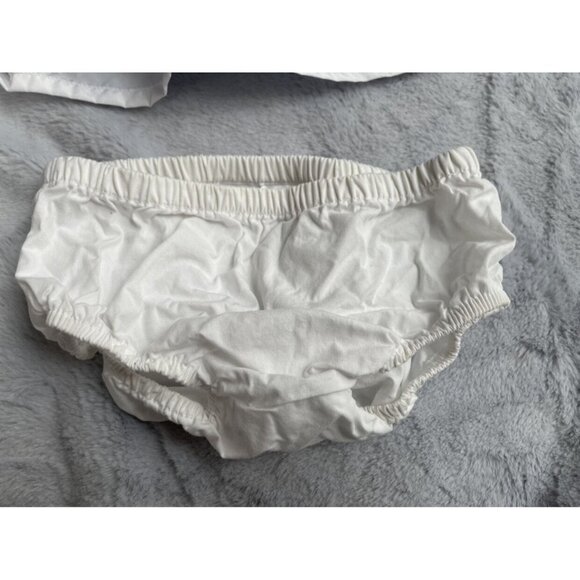 Carters Baby Girls Blue & White Striped Dress With Pink Bow & Bloomer Set - Picture 6 of 7